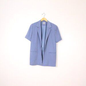 *Moda Petite Blue Short Sleeve Blazer